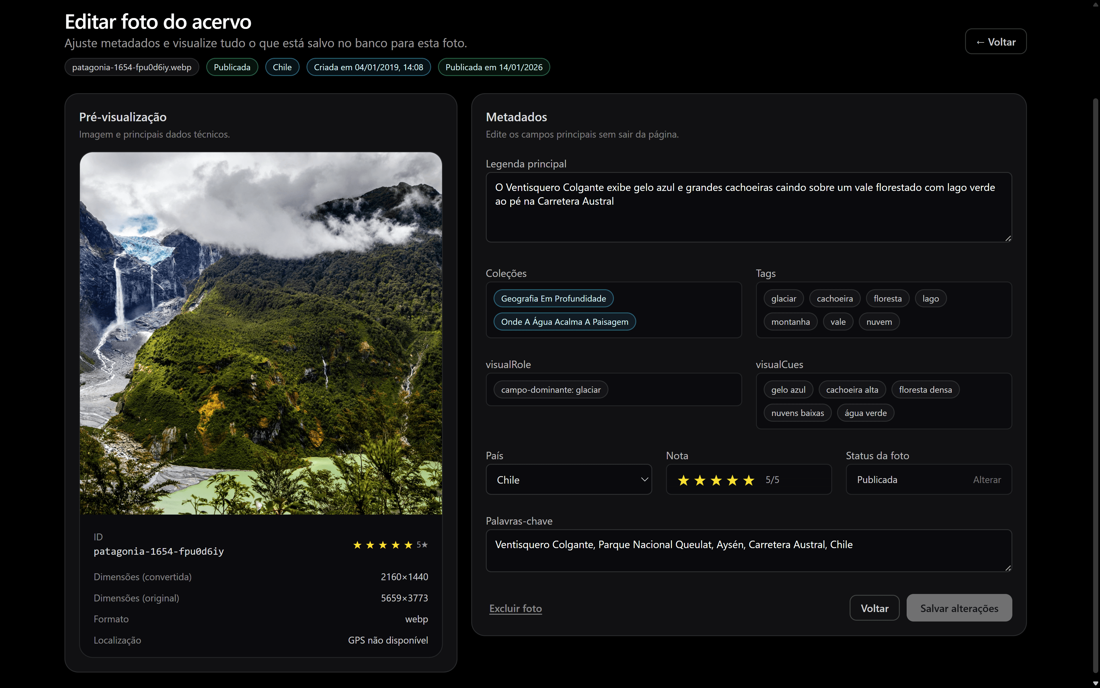 Exemplo de leitura visual aplicada a um conjunto
